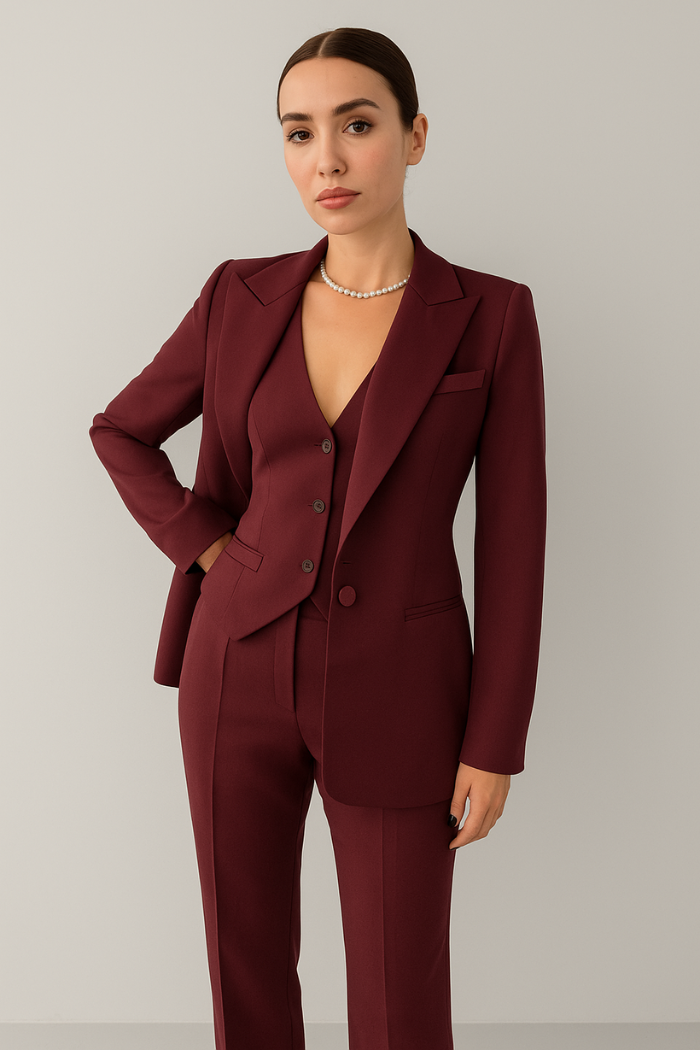 3 Piece Tailored Suit Set Slim Fit for Women | Niretta