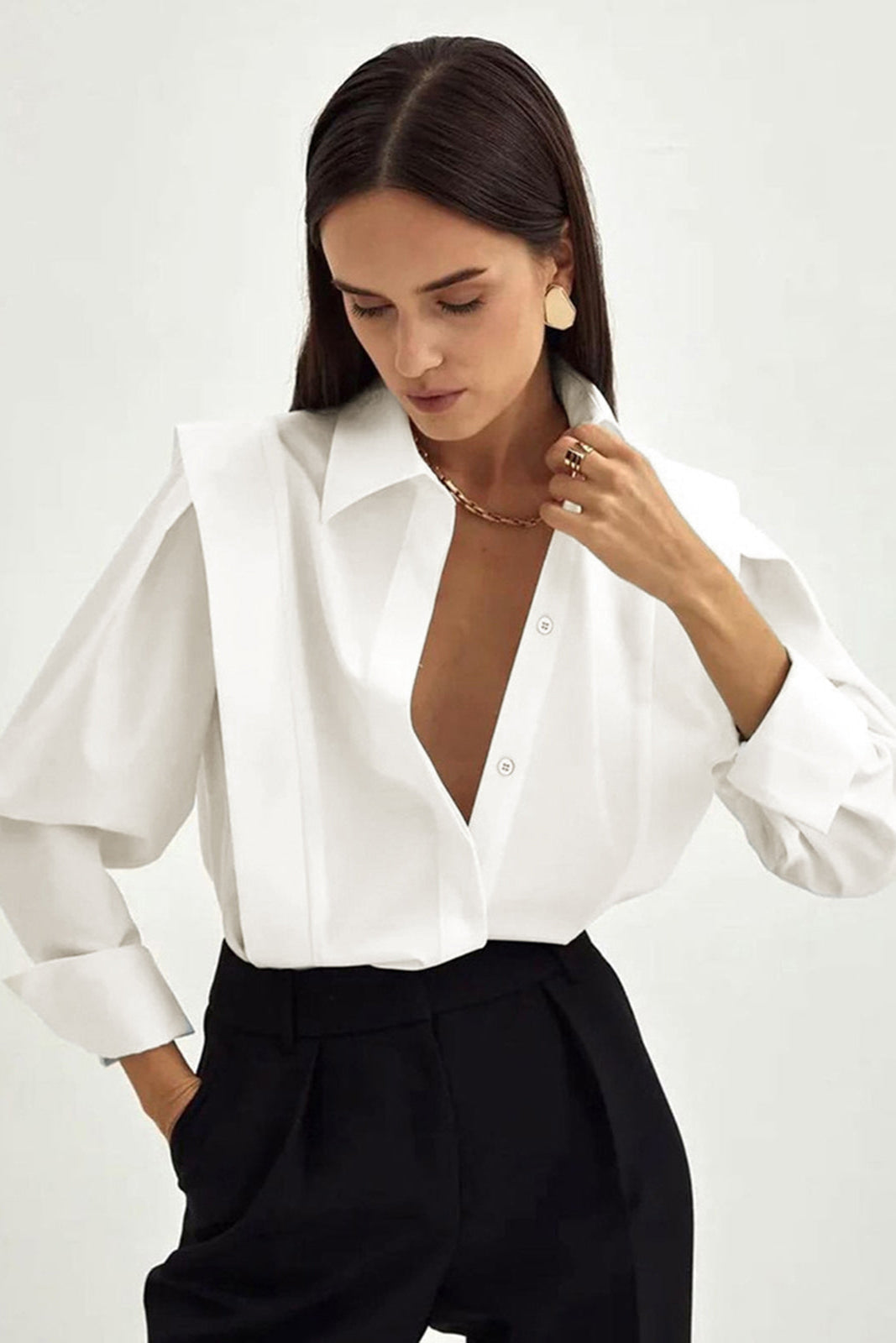 Button-Down Shirt Tailored Fit for Women | Elara