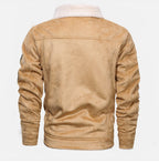 Casual Faux Leather Sherpa-Lined Jacket for Men | Grant