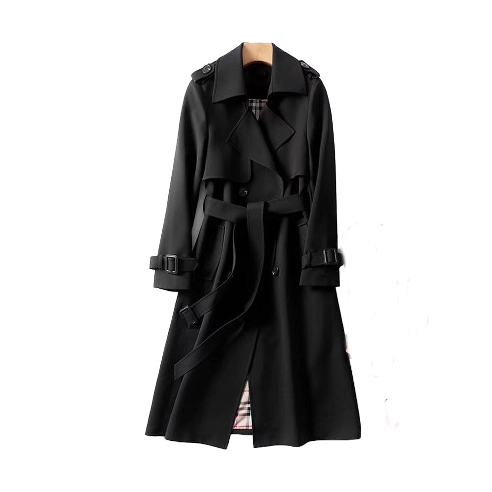 Classic Black Trench Coat For Women | Lirena 2