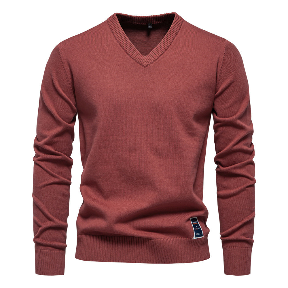 Classic V-Neck Knit Sweater for Men | Elias