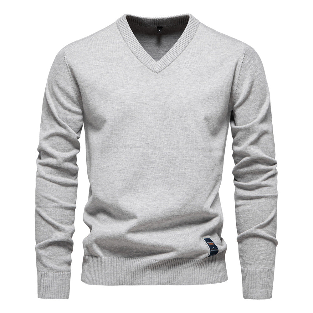 Classic V-Neck Knit Sweater for Men | Elias
