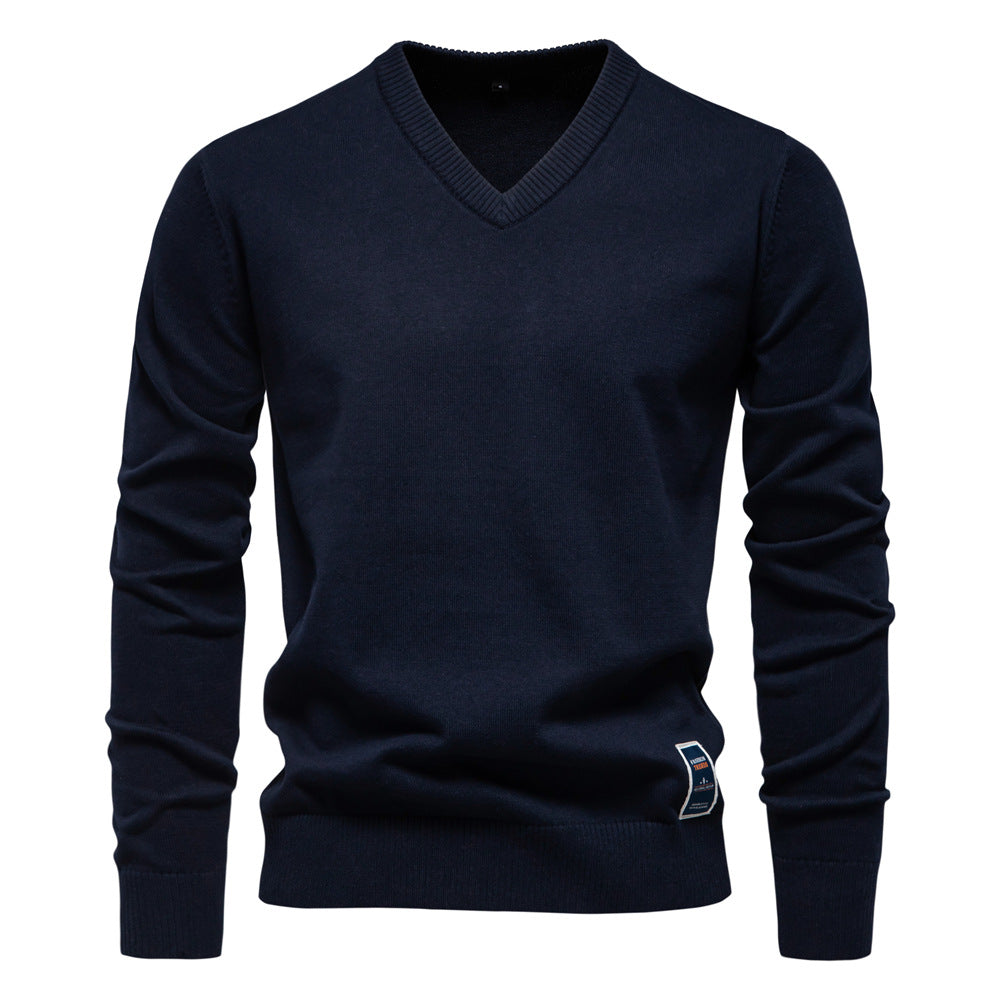 Classic V-Neck Knit Sweater for Men | Elias