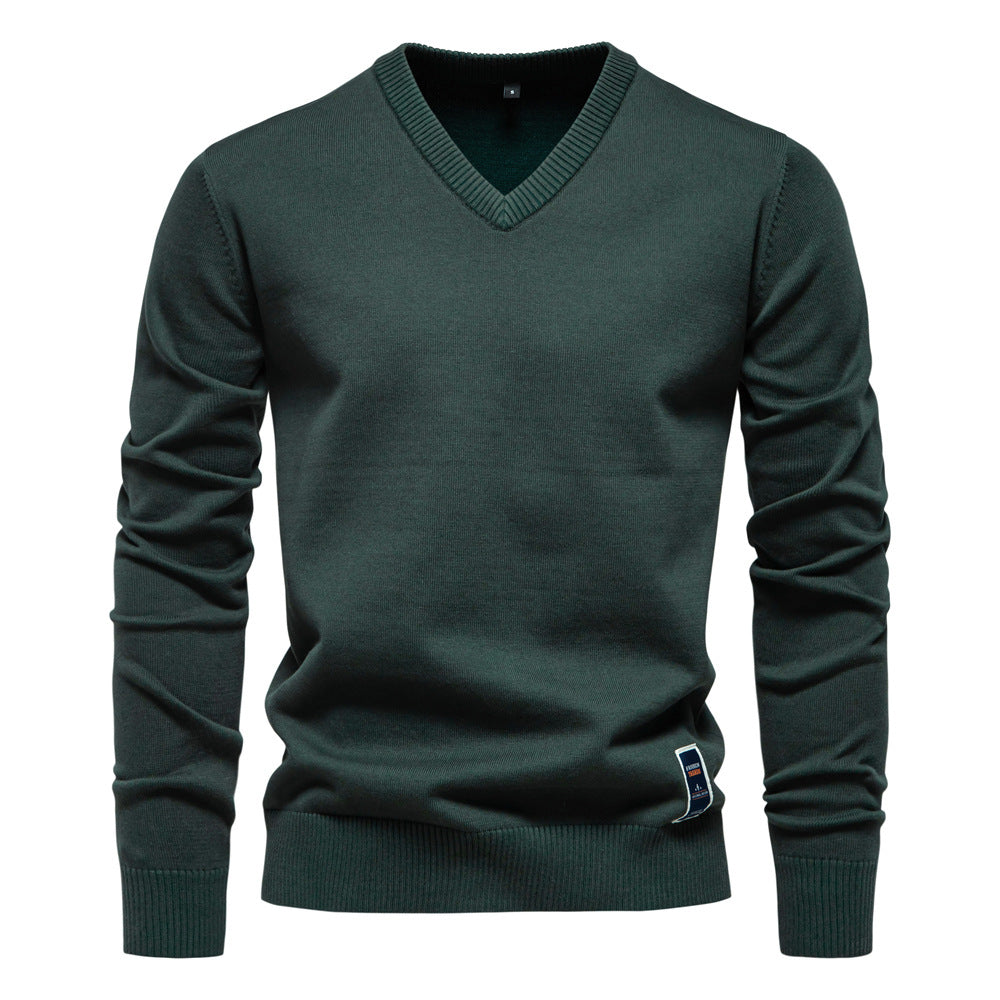 Classic V-Neck Knit Sweater for Men | Elias