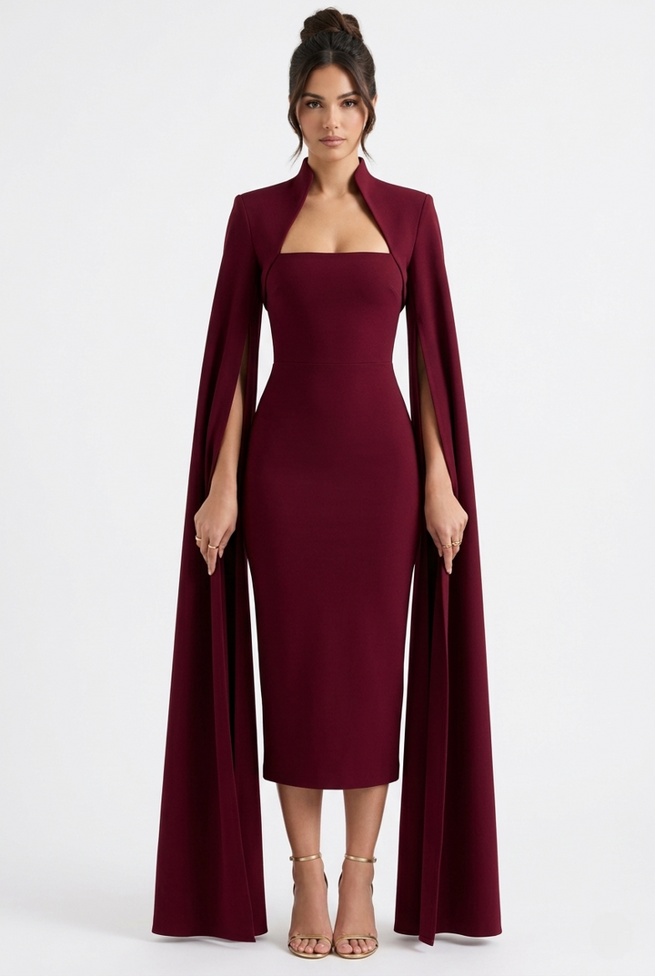 Seraphina | Square Neck Midi Dress