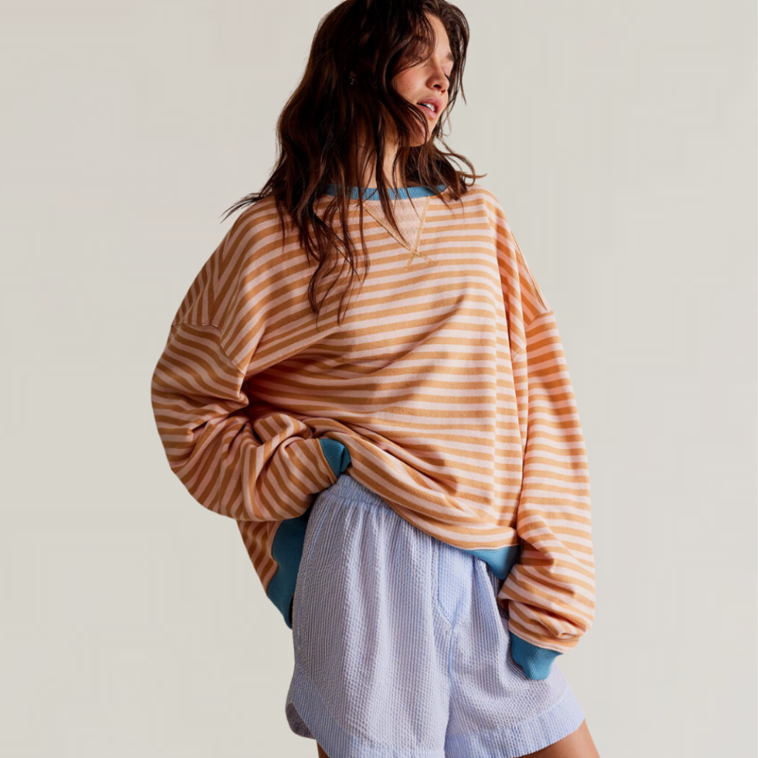 Oversized Striped Sweater For Women | Liora 4