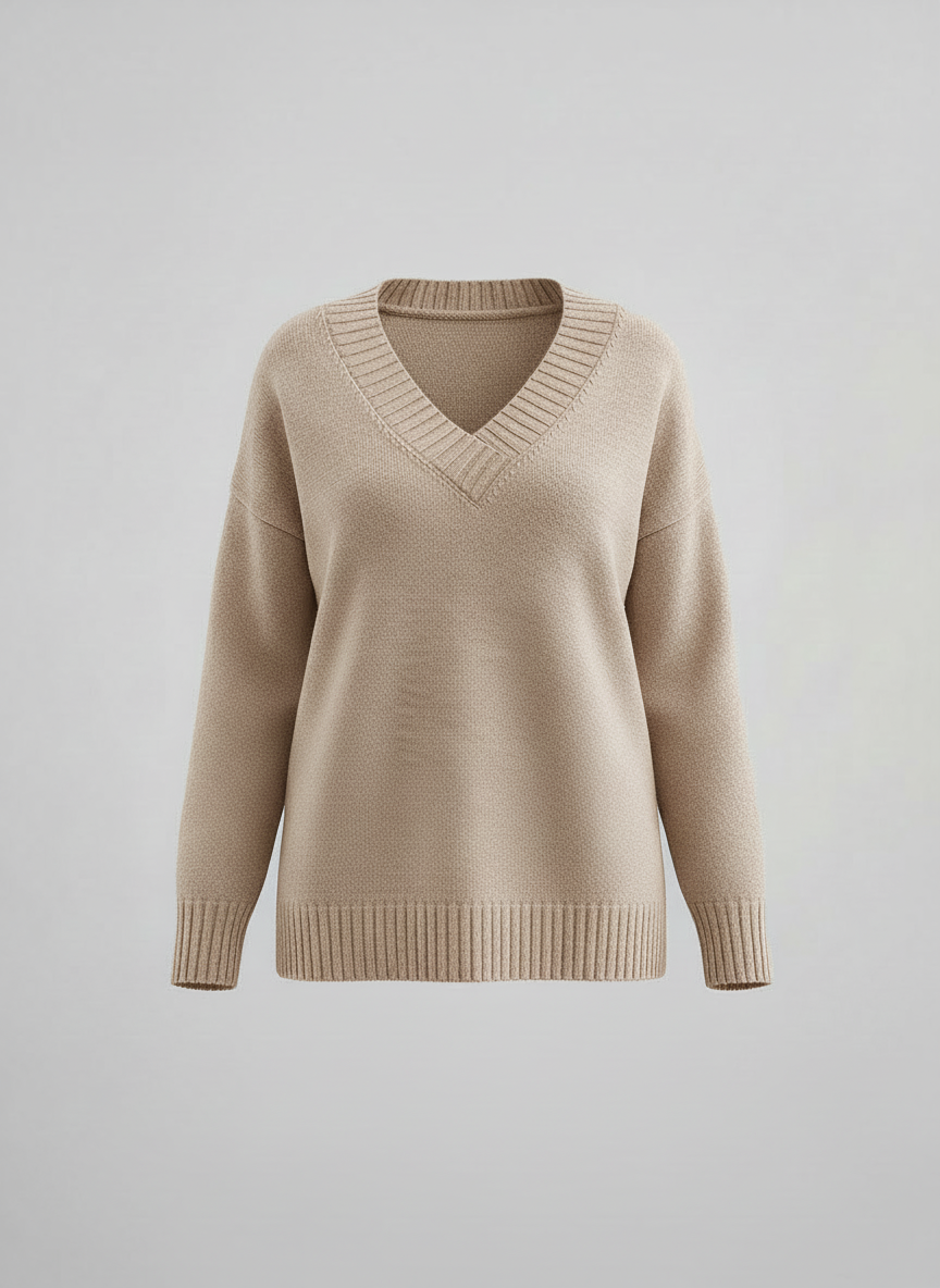 Soft Knit V-Neck Sweater For Women | Zorina