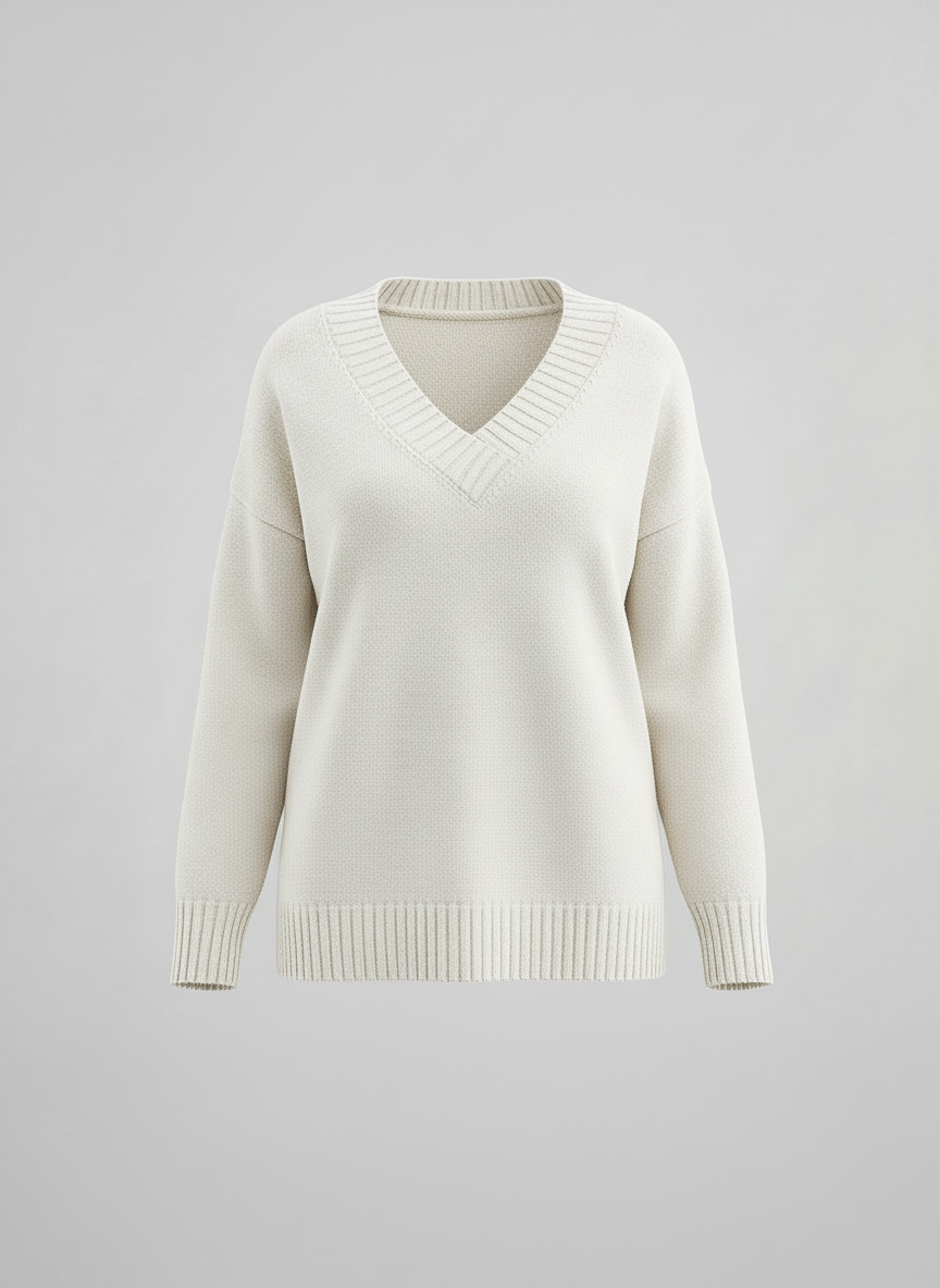 Soft Knit V-Neck Sweater For Women | Zorina