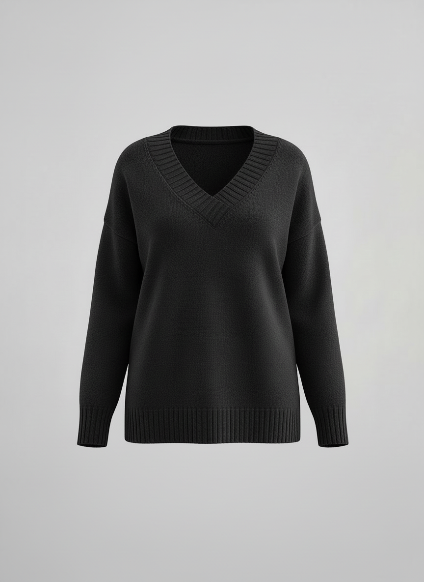 Soft Knit V-Neck Sweater For Women | Zorina