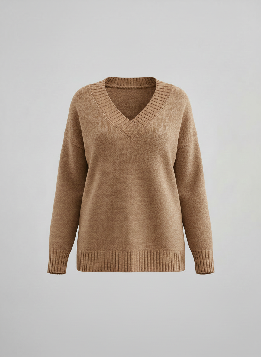 Soft Knit V-Neck Sweater For Women | Zorina