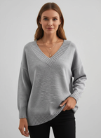 Soft Knit V-Neck Sweater For Women | Zorina