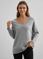Soft Knit V-Neck Sweater For Women | Zorina