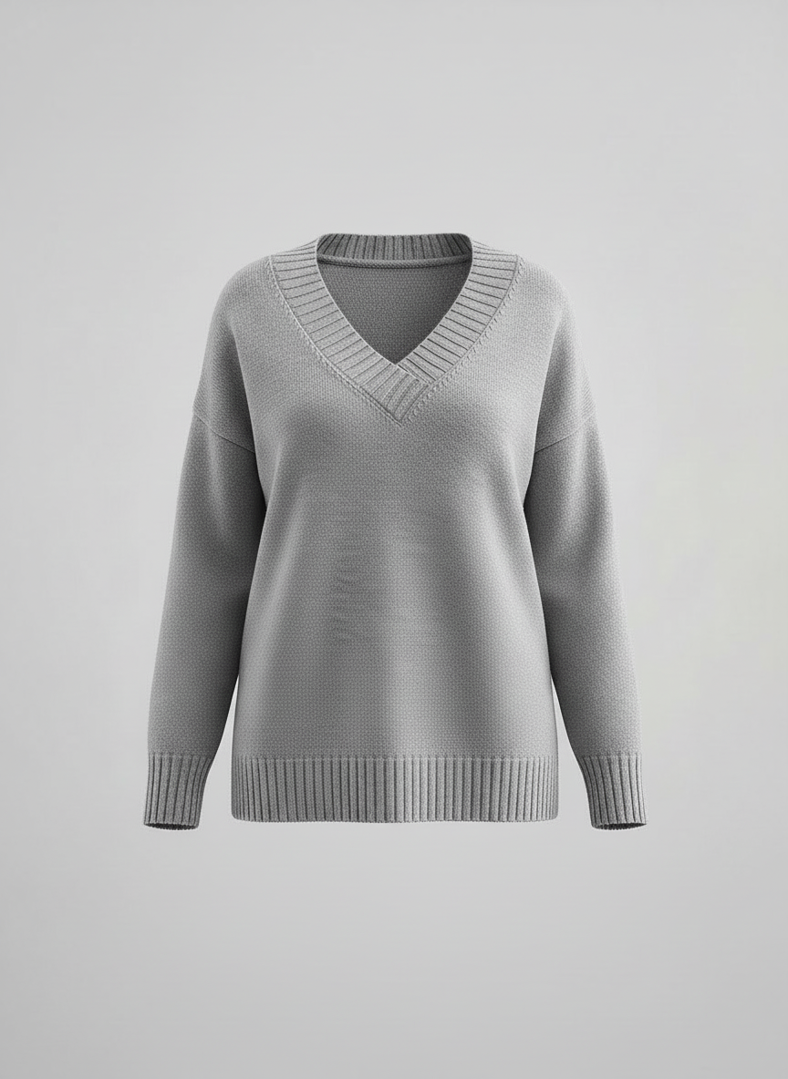 Soft Knit V-Neck Sweater For Women | Zorina