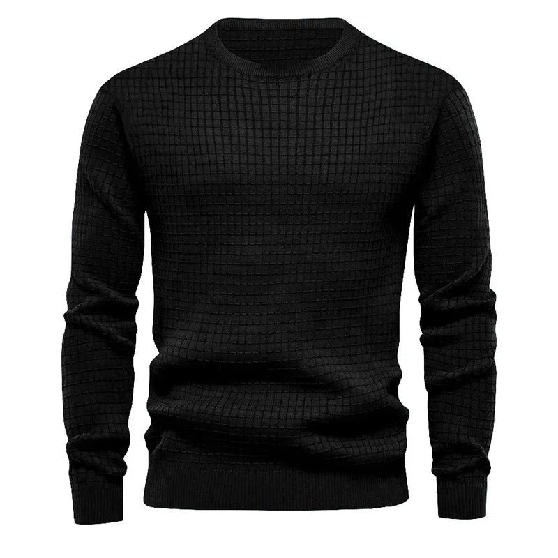 Textured Knit Crew Neck Sweater for Men | Rowan