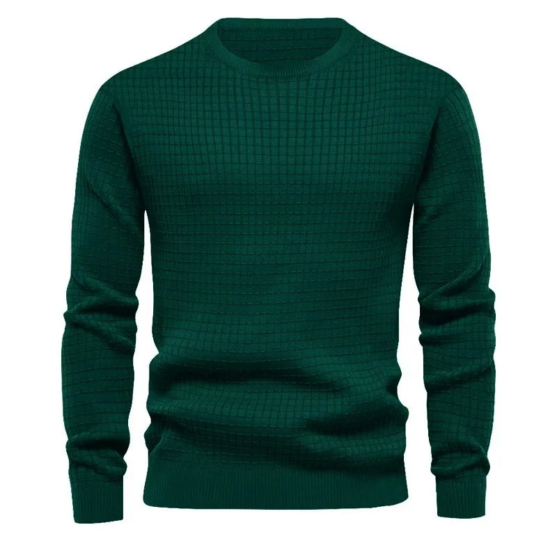 Textured Knit Crew Neck Sweater for Men | Rowan