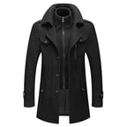 Wool Blend Double-Breasted Winter Coat for Men | Dorian