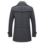 Wool Blend Double-Breasted Winter Coat for Men | Dorian