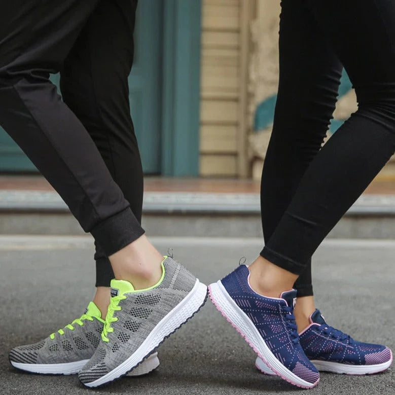 Women's casual walking sneakers with arch support insole and textured outsole for daily errands and strolls